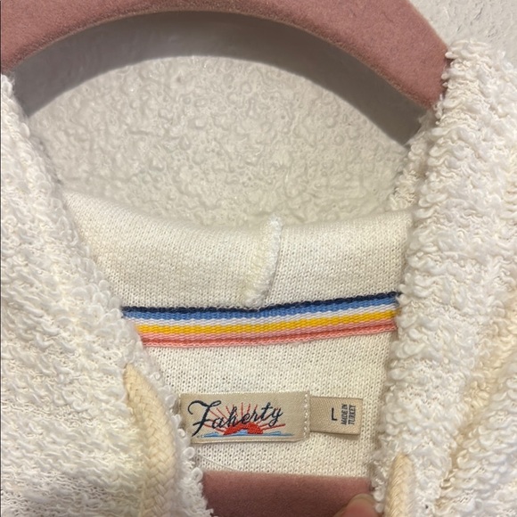 Faherty Vista Reverse Terry Knit Hoodie Cozy Simple Versatile - Picture 4 of 6